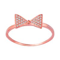 Cubic Zirconia Micro Pave Brass Ring, Bowknot, plated, fashion jewelry & different size for choice & micro pave cubic zirconia & for woman, more colors for choice, nickel, lead & cadmium free, Sold By PC