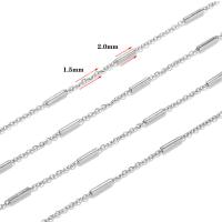 Stainless Steel Jewelry Chain 304 Stainless Steel Vacuum Ion Plating DIY 2mm Sold By m