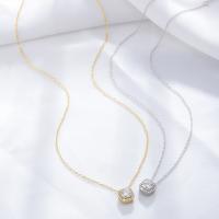 Zinek šperky náhrdelník, s 1.97inch extender řetězce, módní šperky & micro vydláždit kubické zirkony & pro ženy, více barev na výběr, nikl, olovo a kadmium zdarma, 8.95mm, Délka Cca 15.75 inch, Prodáno By PC