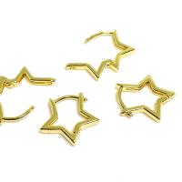 Brass Leverback Earring, Star, high quality plated, fashion jewelry & hypo allergic & for woman, more colors for choice, nickel, lead & cadmium free, 15x15mm,0.9mm, Sold By Pair