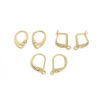 Messing Hebel Rückseiten Ohrring Komponente, Hohe Qualität Gold Farbe Überzeug, hypoallergenic & DIY & verschiedene Stile für Wahl, frei von Nickel, Blei & Kadmium, verkauft von Paar