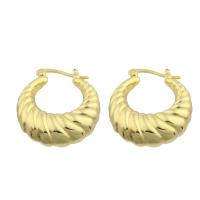 Messing Spring hoop oorbellen, gold plated, mode sieraden & voor vrouw, nikkel, lood en cadmium vrij, 29x25x9mm, Verkocht door pair