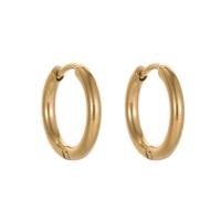 Brass Huggie Hoop Earring, Donut, gold color plated, different size for choice & for woman, golden, nickel, lead & cadmium free, Sold By Pair