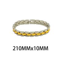Stainless Steel Jewelry Bracelet 304 Stainless Steel Vacuum Ion Plating fashion jewelry & Unisex mixed colors Length Approx 21 cm Sold By PC