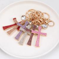Zinc Alloy Key Clasp Cross plated fashion jewelry & with rhinestone nickel lead & cadmium free Sold By PC