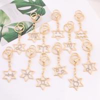 Zinc Alloy Key Clasp 12 Signs of the Zodiac plated fashion jewelry & with rhinestone golden nickel lead & cadmium free Sold By PC