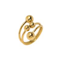 Нержавеющая сталь 304 Манжеты палец кольцо, плакированный настоящим золотом, регулируемый & Женский & отверстие, 4.50mm, продается PC