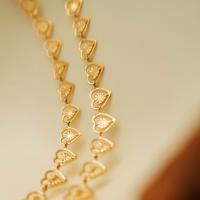 Titanium Čelik Narukvica i ogrlica, Srce, real pozlatom, modni nakit & različitih stilova za izbor & za žene & šupalj, Prodano By PC
