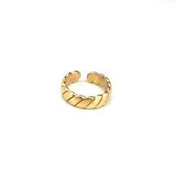 Partículas de acero anillo, chapado en oro real, diverso tamaño para la opción & diferentes estilos para la opción & para mujer, tamaño:6-8, Vendido por UD