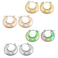 Stainless Steel Lever Back Earring, 304 Stainless Steel, Vacuum Ion Plating, fashion jewelry & for woman, more colors for choice, 20x20mm, Sold By Pair
