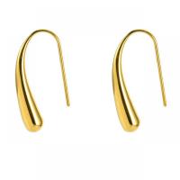 Stainless Steel Hook Earwire 304 Stainless Steel 18K gold plated fashion jewelry & for woman golden Sold By Pair