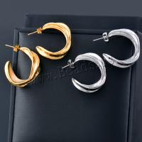 Titanium Steel  Earring Vacuum Ion Plating fashion jewelry & for woman 22mm Sold By Pair