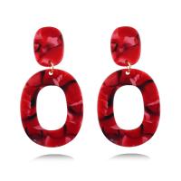 Acrylic Jewelry Earring Square fashion jewelry & for woman & hollow Sold By Pair