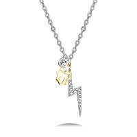 Cubic Zircon Micro Pave Brass Necklace, with 5cm extender chain, plated, fashion jewelry & micro pave cubic zirconia & for woman, more colors for choice, nickel, lead & cadmium free, Length:Approx 37 cm, Sold By PC