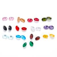 Cubic Zirconia Cabochons, Oval, polished, DIY & faceted, more colors for choice, 6x8mm, Approx 100PCs/Bag, Sold By Bag