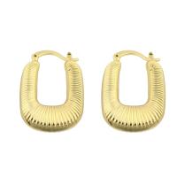 Messing Spring hoop oorbellen, gold plated, mode sieraden & voor vrouw, nikkel, lood en cadmium vrij, 34x21x6mm, Verkocht door pair
