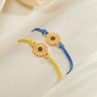 Couple Bracelet and Bangle Zinc Alloy Flower plated 2 pieces & Length Adjustable & fashion jewelry & Unisex nickel lead & cadmium free Length Approx 16-30 cm Sold By Set