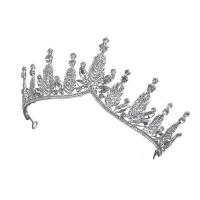 Bridal Tiaras, Tibetan Style, with Crystal, silver color plated, fashion jewelry & for woman & with rhinestone, silver color, nickel, lead & cadmium free, Inner Diameter:Approx 140mm, Length:33 cm, Sold By PC