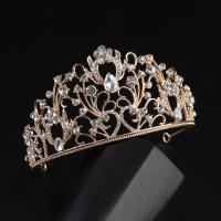 Bridal Tiaras Zinc Alloy with Crystal plated fashion jewelry & for woman & with rhinestone nickel lead & cadmium free Inner Approx 130mm Length 32 cm Sold By PC