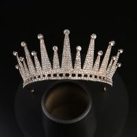 Bridal Tiaras Zinc Alloy plated fashion jewelry & for woman & with rhinestone nickel lead & cadmium free Inner Approx 140mm Length 30 cm Sold By PC