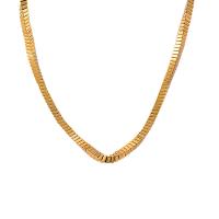 Collier de bijoux en acier inoxydable, acier inoxydable 316L, avec 1.97inch chaînes de rallonge, bijoux de mode & pour femme, doré, Longueur:Environ 15.75 pouce, Vendu par PC