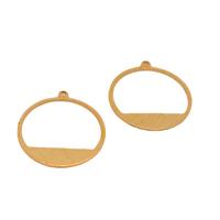 Brass Jewelry Pendants, Round, Corrosion-Resistant & fashion jewelry & DIY, original color, nickel, lead & cadmium free, Sold By PC