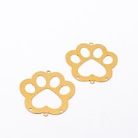 Brass Jewelry Connector Bear Paw fashion jewelry & DIY & 1/1 loop & hollow original color nickel lead & cadmium free Sold By PC