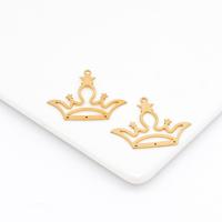 Brass Jewelry Pendants, Crown, fashion jewelry & DIY & hollow, original color, nickel, lead & cadmium free, 39x33mm, Sold By PC