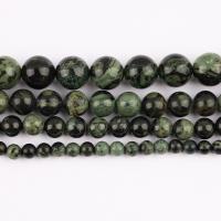 Mischedelstein Perlen, Kambaba+Jasper, rund, poliert, DIY & verschiedene Größen vorhanden, verkauft per ca. 37 cm Strang
