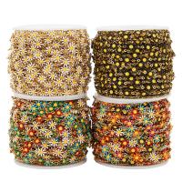 مجوهرات الفولاذ المقاوم للصدأ سلسلة, 304 الفولاذ المقاوم للصدأ, مجوهرات الموضة & للمرأة & مينا, المزيد من الألوان للاختيار, 7.50mm, 2م/حقيبة, تباع بواسطة حقيبة