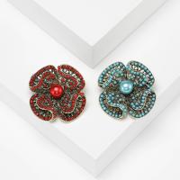 Zinc Alloy Brooches with Resin & Plastic Flower gold color plated vintage & fashion jewelry & for woman nickel lead & cadmium free Sold By PC