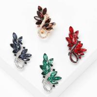 Zinc Alloy Brooches with Crystal Flower plated fashion jewelry & for woman & with rhinestone nickel lead & cadmium free Sold By PC