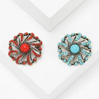 Zinc Alloy Brooches with Acrylic Flower gold color plated vintage & fashion jewelry & for woman & hollow nickel lead & cadmium free Sold By PC