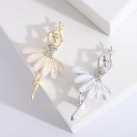 Zinc Alloy Brooches with Acrylic Girl plated fashion jewelry & for woman & with rhinestone nickel lead & cadmium free Sold By PC