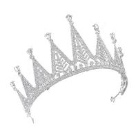Bridal Tiaras, Tibetan Style, with Crystal, silver color plated, fashion jewelry & for woman & with rhinestone, silver color, nickel, lead & cadmium free, Inner Diameter:Approx 150mm, Length:33 cm, Sold By PC