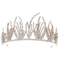 Bridal Tiaras, Tibetan Style, with Crystal, plated, fashion jewelry & for woman & with rhinestone, more colors for choice, nickel, lead & cadmium free, Inner Diameter:Approx 140mm, Length:31 cm, Sold By PC