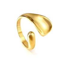 Stainless Steel Finger Ring, 304 Stainless Steel, Vacuum Ion Plating, different size for choice & different styles for choice & for woman, golden, Sold By PC
