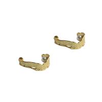 Brass Stud Earring with Plastic Pearl gold color plated for woman nickel lead & cadmium free 30mm Sold By Pair