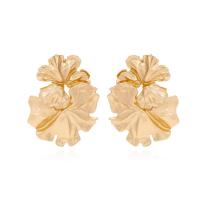 Zinc Alloy Stud Earring Flower plated fashion jewelry nickel lead & cadmium free Sold By Pair