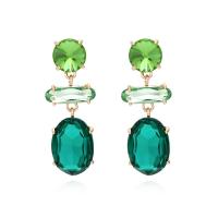 Zinc Alloy Drop Earrings with Glass Rhinestone plated fashion jewelry nickel lead & cadmium free Sold By Pair
