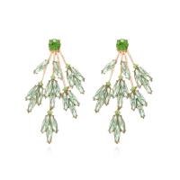 Tibetan Style Drop Earrings, Branch, plated, fashion jewelry & with rhinestone, more colors for choice, nickel, lead & cadmium free, 32x57mm, Sold By Pair