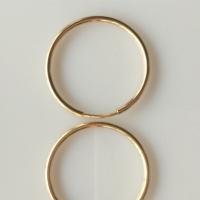 Медно-золото кольцо для сережки, Кольцевая форма, 14K позолоченный, DIY & разный размер для выбора, продается Пара