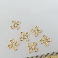 Gold Filled Jewelry, Four Leaf Clover, 14K gold-filled, DIY & hollow, 8x10mm,0.75mm, Sold By PC