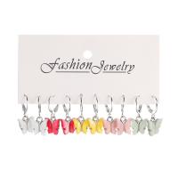 Zinklegierung Ohrringe, mit Acryl, goldfarben plattiert, 5 Stück & Modeschmuck & verschiedene Stile für Wahl & für Frau, keine, verkauft von setzen