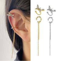 Zinc Alloy Drop Earrings plated fashion jewelry & for woman & with rhinestone Sold By PC