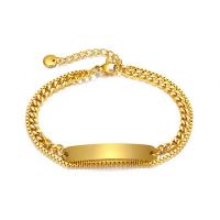 Bijoux bracelet en acier inoxydable, Acier inoxydable 304, avec 4cm chaînes de rallonge, bijoux de mode & pour femme, plus de couleurs à choisir, Longueur:17 cm, Vendu par PC