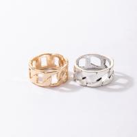 Ensemble d’anneau en alliage de zinc, Placage, 2 pièces & bijoux de mode & pour femme, deux couleurs différentes, Vendu par fixé