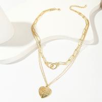 Zinklegierung Schmuck Halskette, mit Verlängerungskettchen von 7cm, plattiert, Modeschmuck & für Frau, keine, 29x27mm, Länge:50 cm, verkauft von PC