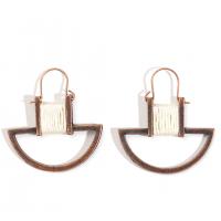 Zinc Alloy Drop Earrings with Polyester plated fashion jewelry & for woman two different colored Sold By Pair