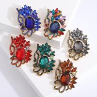 Zinc Alloy Brooches with Crystal Flower gold color plated fashion jewelry & for woman & with rhinestone nickel lead & cadmium free Sold By PC